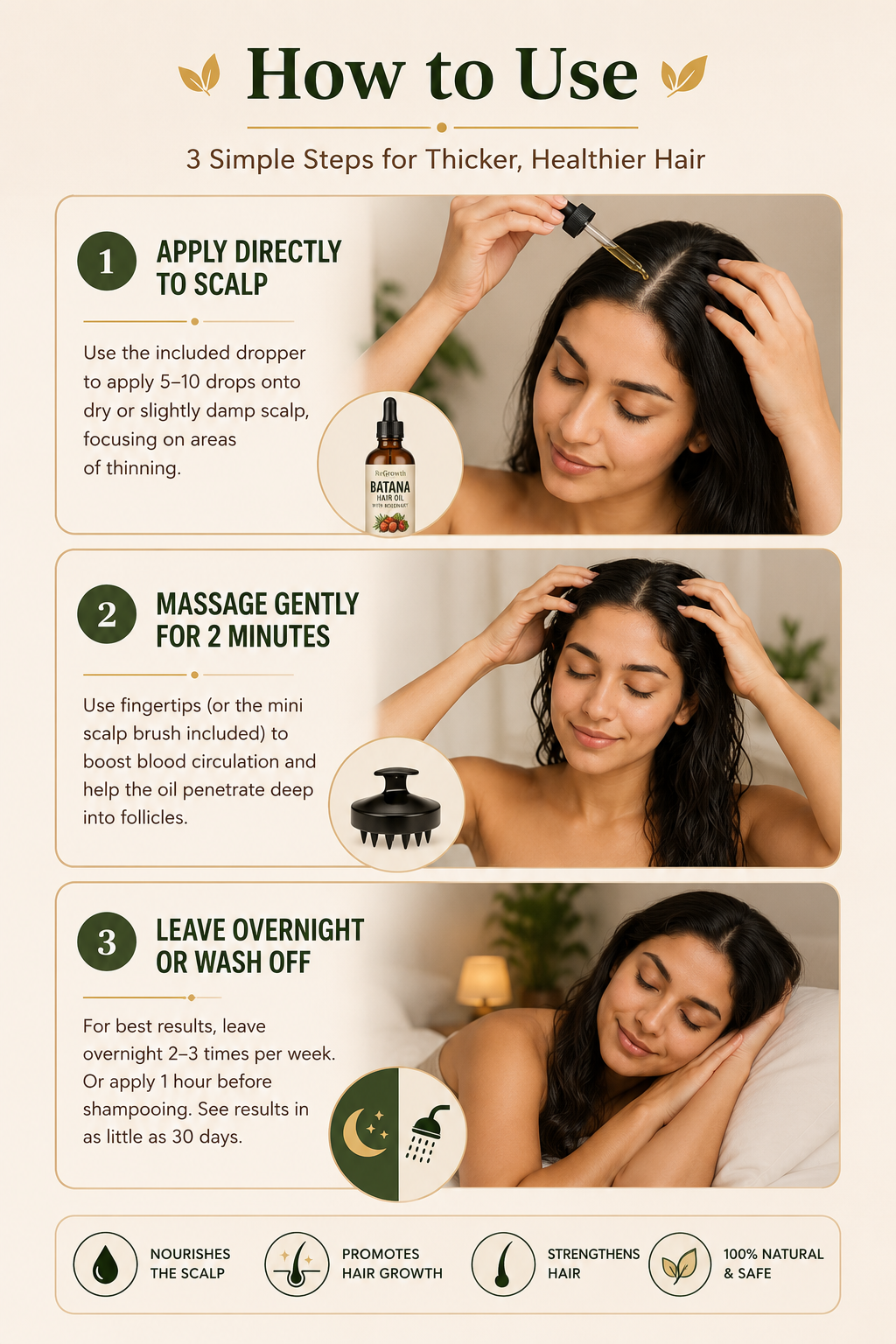 ReGrowth™ Pure Batana Hair Oil with Rosemary — 60ml